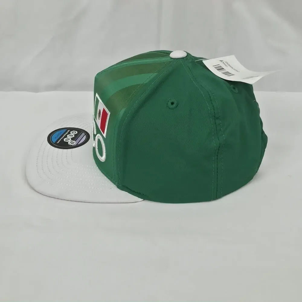 Gen2 Sports Mexico Youth Hat Snapback Green White Mexican Flag Embroidered